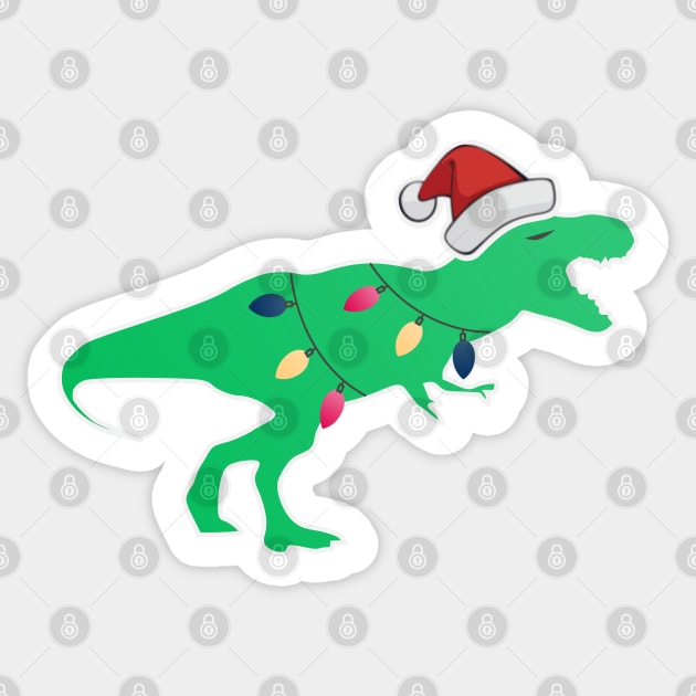 Tree Rex (T-Rex For Christmas) Sticker by nonbeenarydesigns